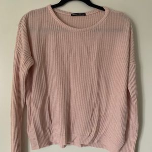 Brandy Melville Thin Pink Round Neck Sweater